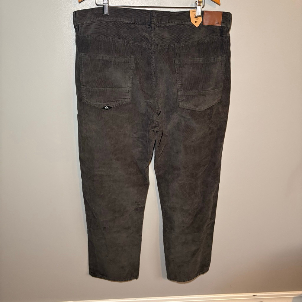 Men's‎ Quiksilver Gray Corduroy Pants Waist 40 - Picture 4 of 7